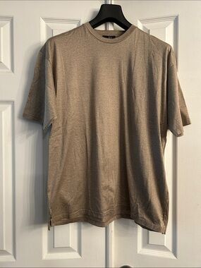 Men's Short-Sleeve Crewneck T-Shirt in Taupe
